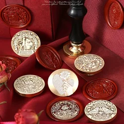 Sealing Wax Stamp Head Romantic Love Bride and Groom Antique Personalized Wedding Stamps Wedding Invitations Decoration ZT0114