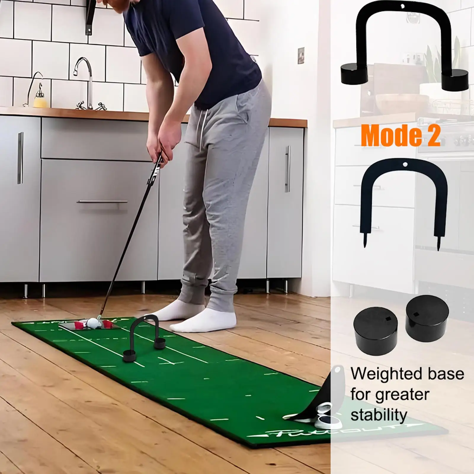 

3 шт. ворота для гольфа, принадлежности для гольфа, металлические тренировочные устройства для офиса, дома, улицы, 3 комплекта основы