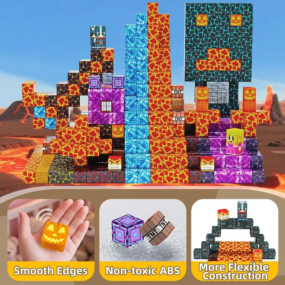 Set da costruzione magnetico per bambini 150 pezzi, giocattoli STEM per età 3-12, blocchi impilabili con magneti sensoriali per ragazzi e ragazze
