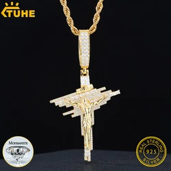 TUHE Unisex High Quality D VVS Moissanite Bible Pendant Iced Out Hang Hip Hop Pendant For Men Hip Hop Jewelry Gifts