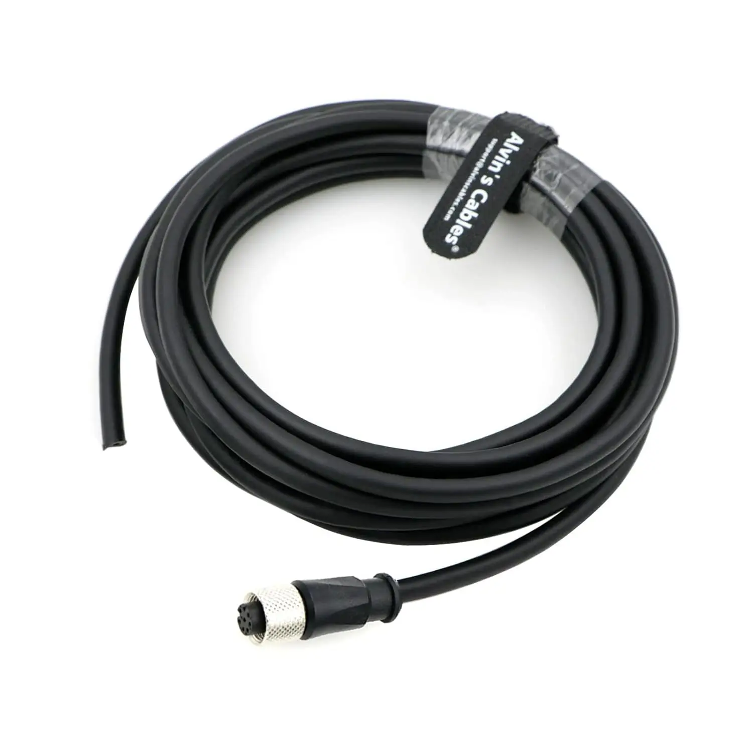 Alvin's Cables Breakout Cable M12 8 Pin Female Connector to Open Aviation Socket Shielded Electrical Cable for Cognex Industrial