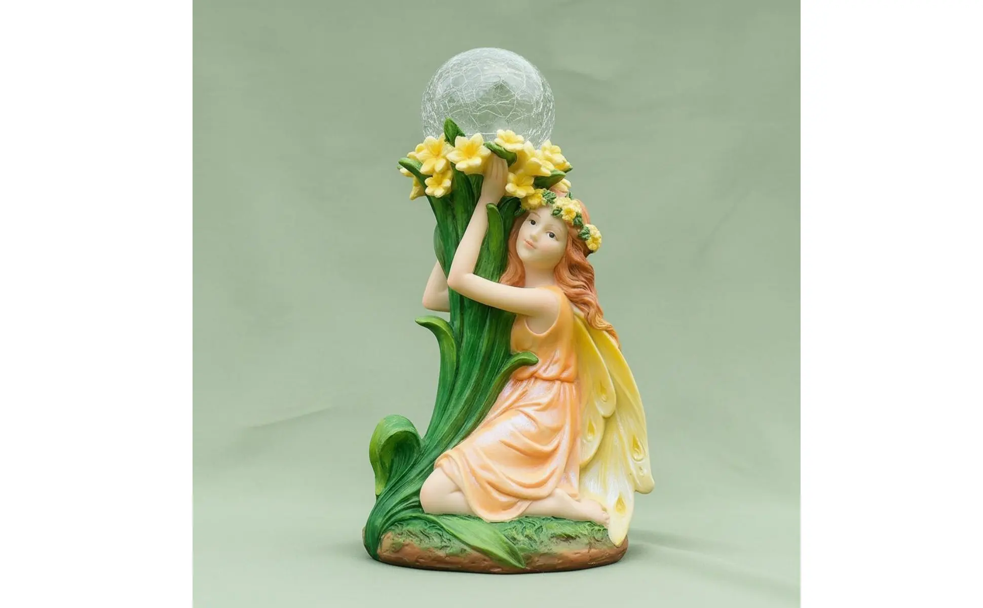 Solar Fairy Statue LED Lights Garden Fairy Light Outdoor Decor Warm Radiance for Patio