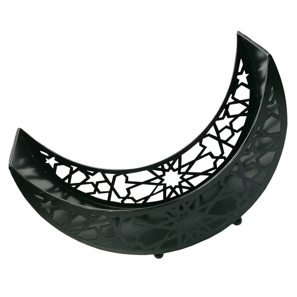 

Moon Shape Tray Shaped Fruit Serving Storage Decoration Candy Serve Holder Iron Plate