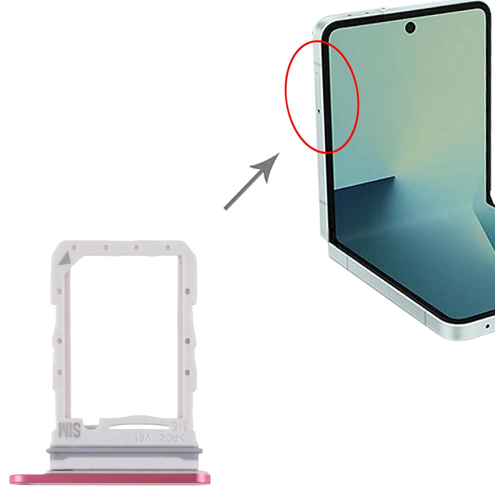 SIM Card Tray for Samsung Galaxy Z Flip7 SM-F766U SIM Card Tray Slot Holder Drawer Phone Spare Part