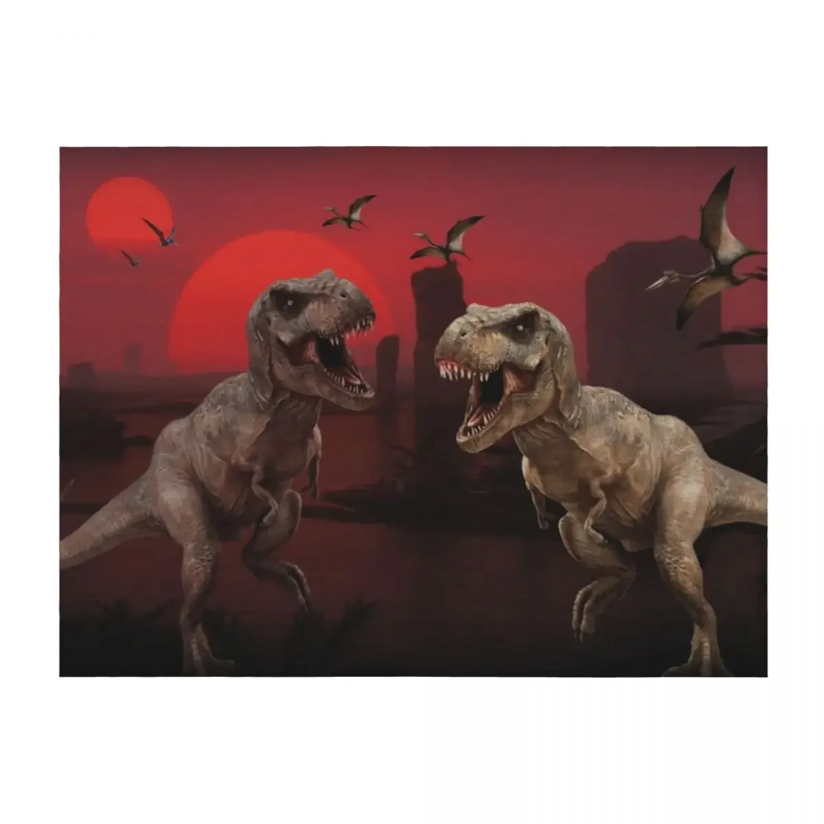 

DINOSAUR LAND Throw Blanket Luxury Designer Soft Plush Plaid Sleeping Bag Decoratives Blankets