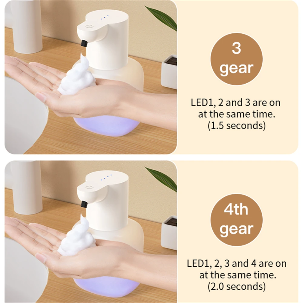 4 Gears Adjustable Automatic Sensor Foam Distributor Wall mount Soap Dispenser Touchless Inductive Liquid Generator Hand Washer