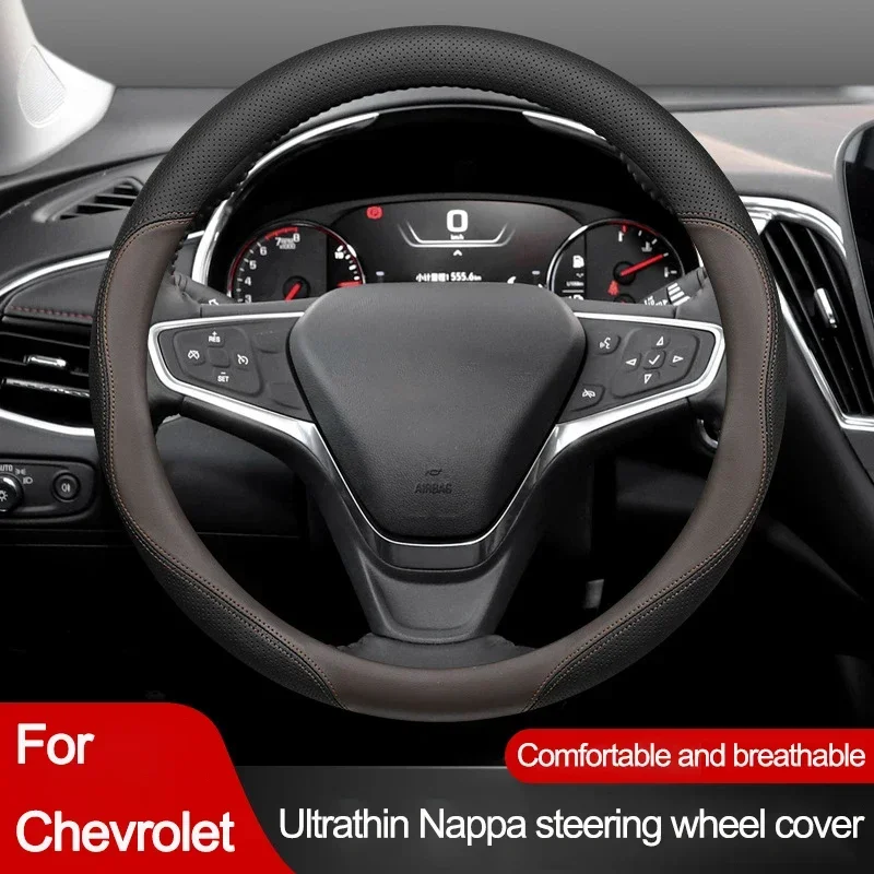 

High Quality Leather Car Steering Wheel Cover for Chevrolet Chevy Monza Sail 3 Malibu Cruze Orlando Braid on Steering-Wheel