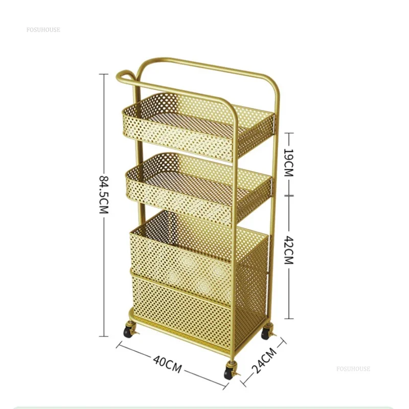 Nordic Beauty Tool Trolley Light Luxury Movable Salon Trolleys Rack Barber Shop Iron Professional Cart Wheels Salon Furniture