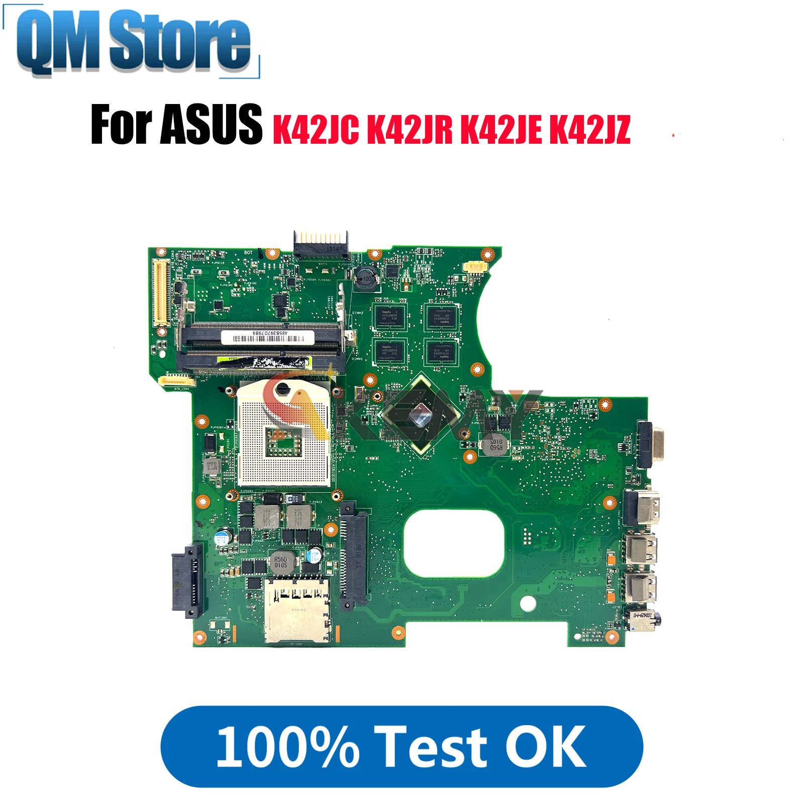 

K42JC Материнская плата для ноутбука ASUS K42J K42JZ X42J K42JC K42JY K42JZ A42J K42JA K42JP K42JE K42JR Материнская плата 100% тестовая быстрая доставка