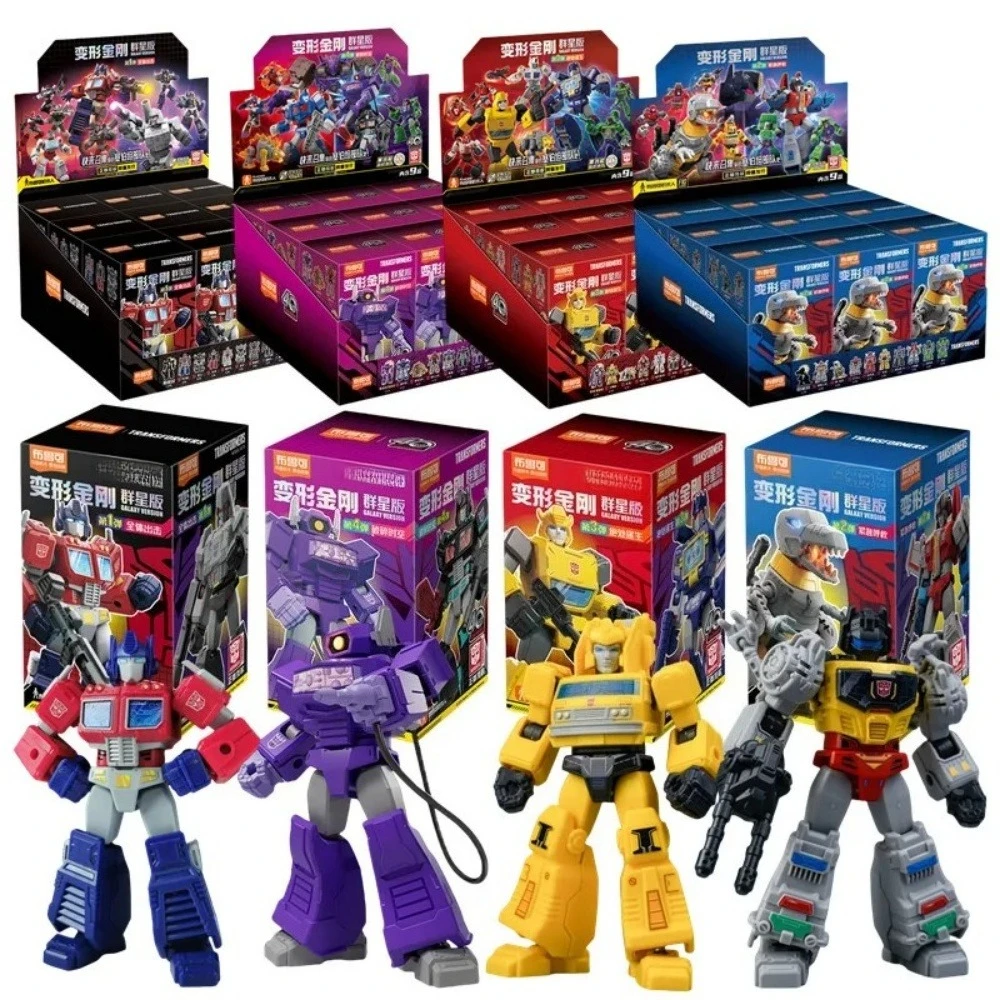 

1/9 шт., строительный блок-трансформер, игрушки для сращивания, Optimus Prime Bumblebee Shockwave Megatron, робот, экшн-фигурка, игрушка для детей, подарок