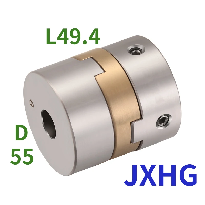 JXHG stainless steel D55L49.4cross slider coupling High precision motor rod aluminum bronze pad adjustment eccentric coupling