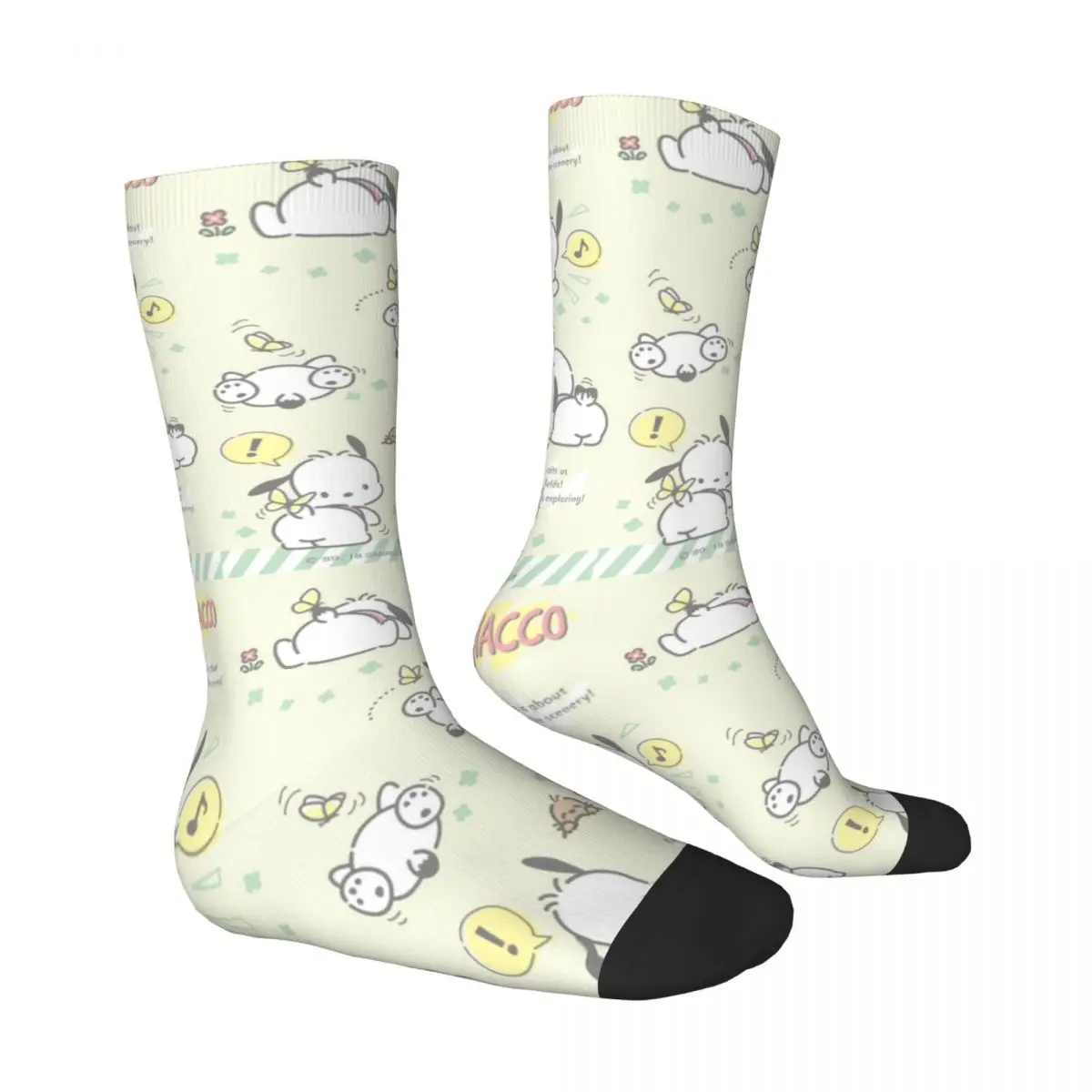 Pochacco Socks Autumn Stockings Funny Men Soft Breathable Socks Custom Cycling Non Slip Socks