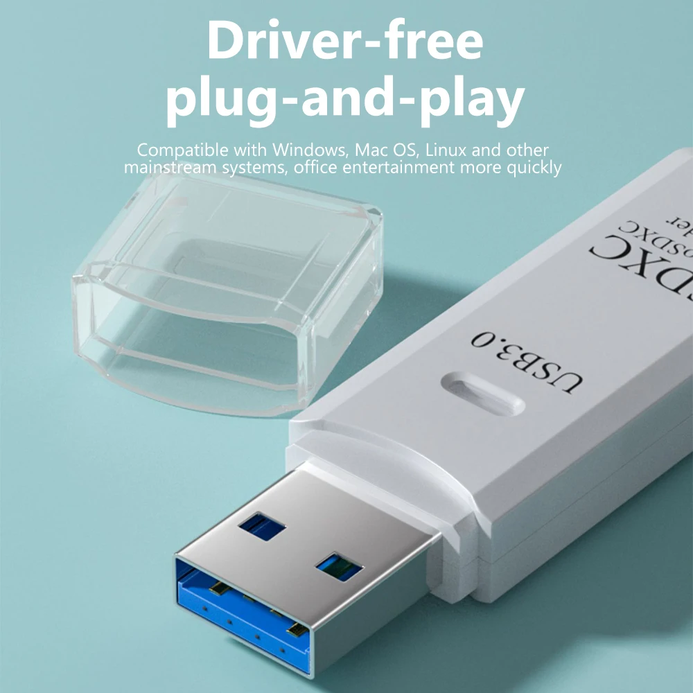 OlPG-Lecteur de carte mémoire 2 en 1 USB 3.0 vers SD TF, adaptateur pour PC, accessoires pour ordinateur portable