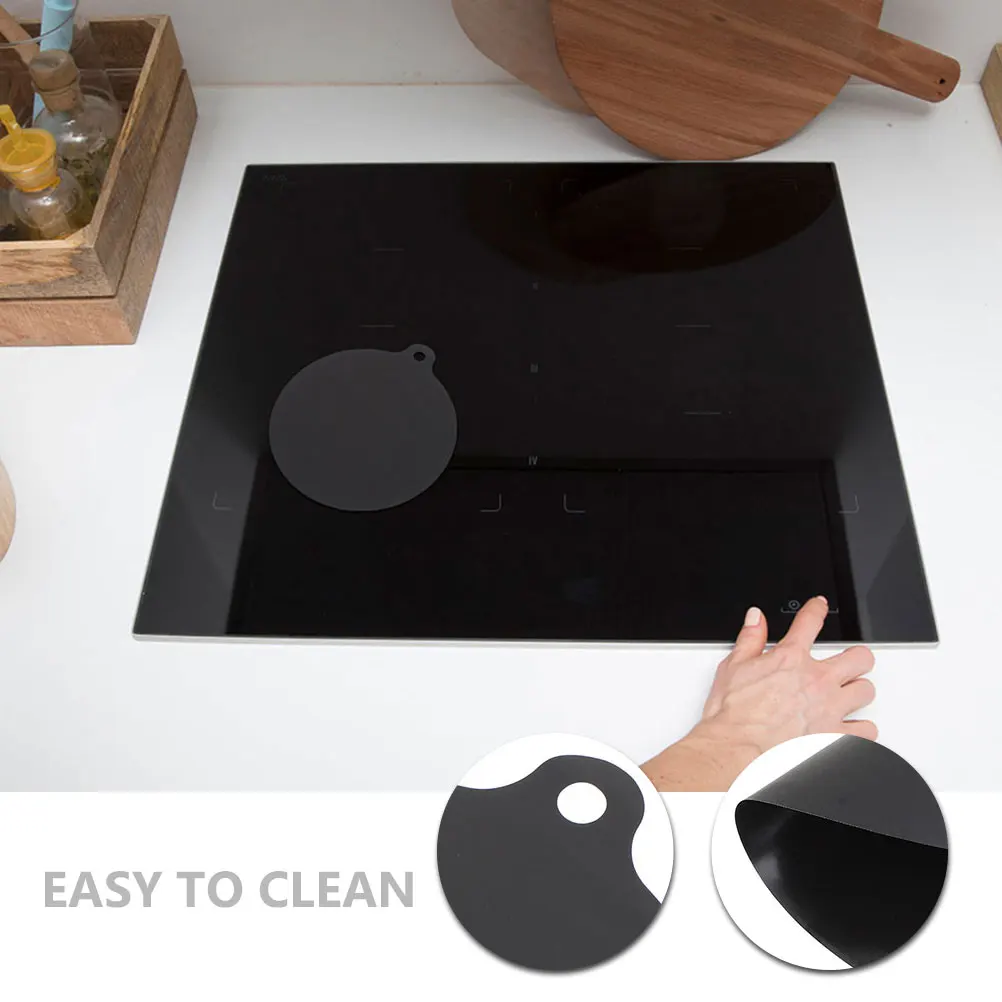 

2pcs Silicone Induction Cooktop Mat Heat Resistant Non-Slip Oil-Proof Countertop Pad Protective Cooking Mat For Stove Top