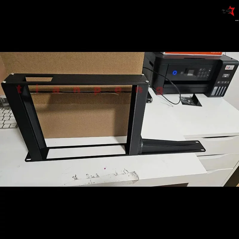 Sturdy 19‑inch rack bracket for Ubiquiti UniFi Enterprise 8 PoE holds hardware with breathable airflow and tidy inner storage