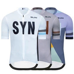Syn Raudax Cycling Jersey Men Bike Top MTB Bicycle Shirt Mountain Road Riding Clothing Short Sleeve Summer Cyclist biking Blouse