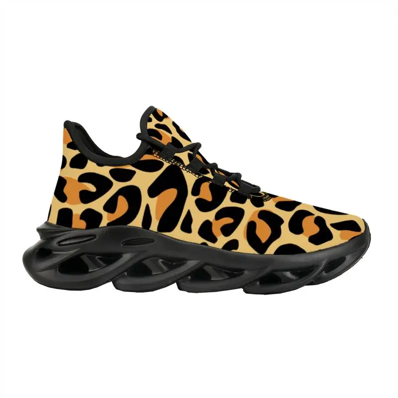 Women's Sneakers Men's road running shoes，Leopard print full-color pattern，It is a thank-you gift for couples and family members