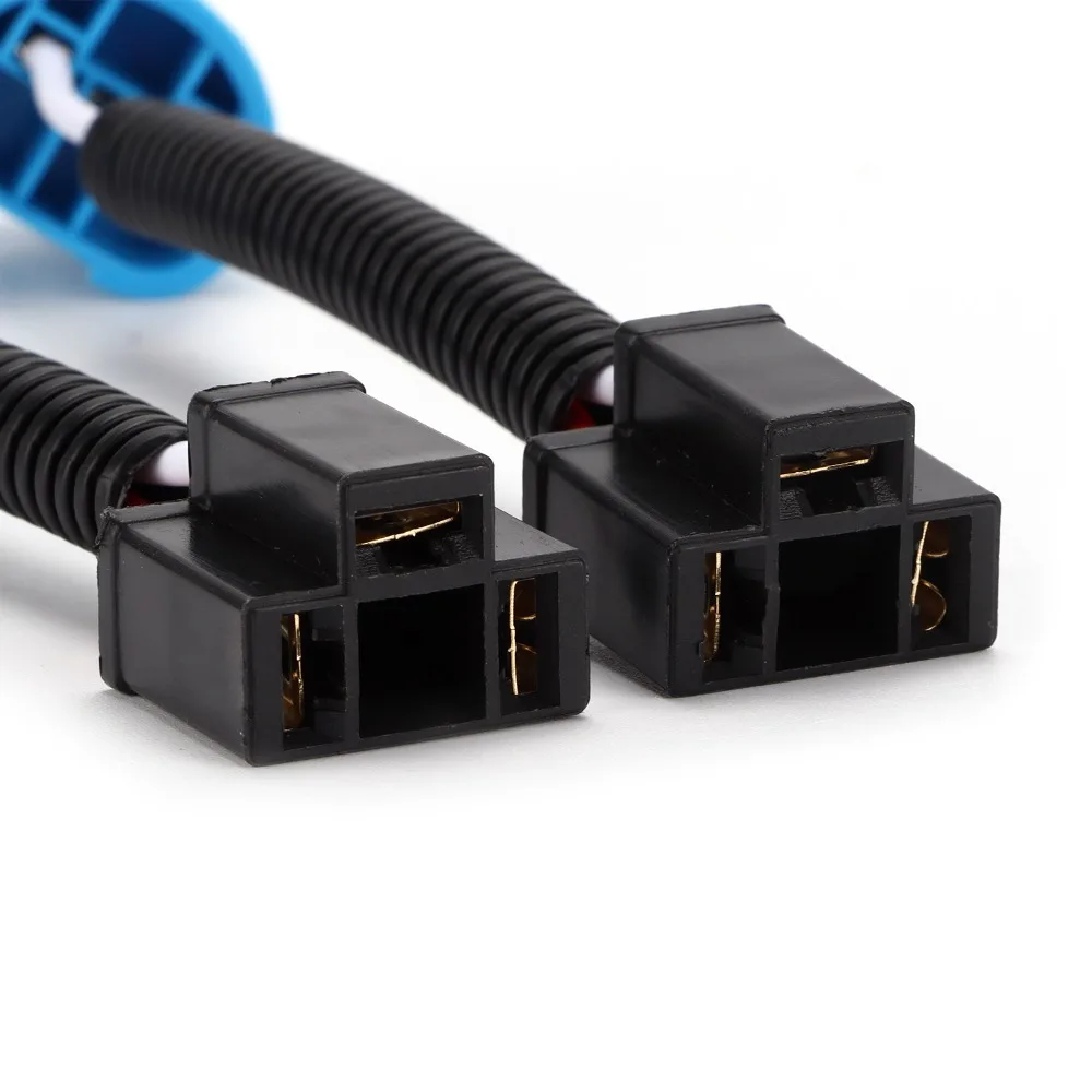 

2PCS PVC Headlight Conversion Cable Heat Resistance Electrical Connector Adapter for Harness 9007 H2 Headlight 12V‑24V