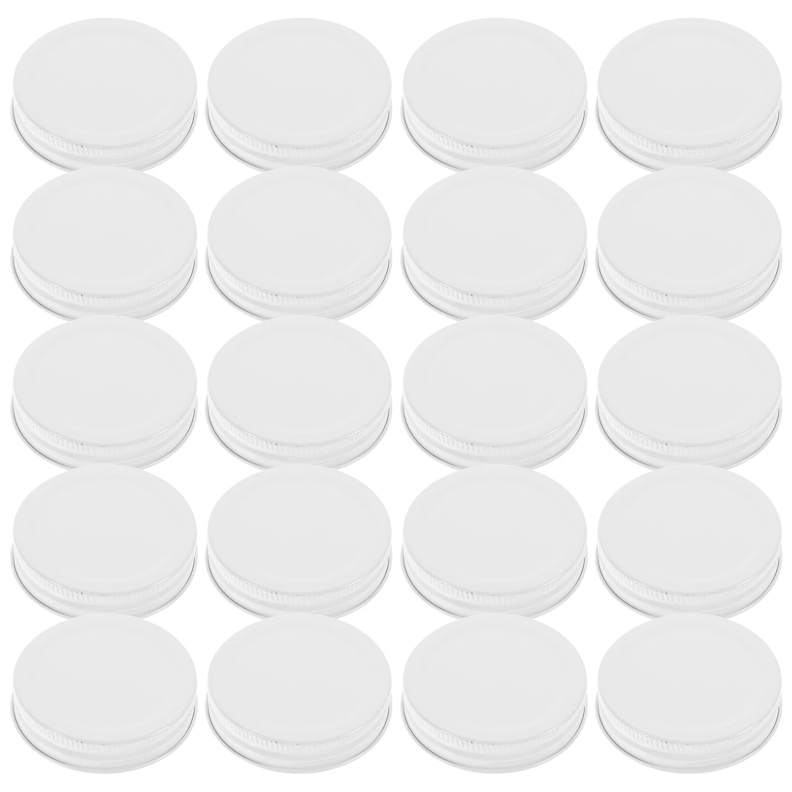 

20 Pcs Tinplate Lid Mason Jar 70mm White Wide Mouth Canning Jar Caps Leakproof Storage Lids for Kitchen Barware