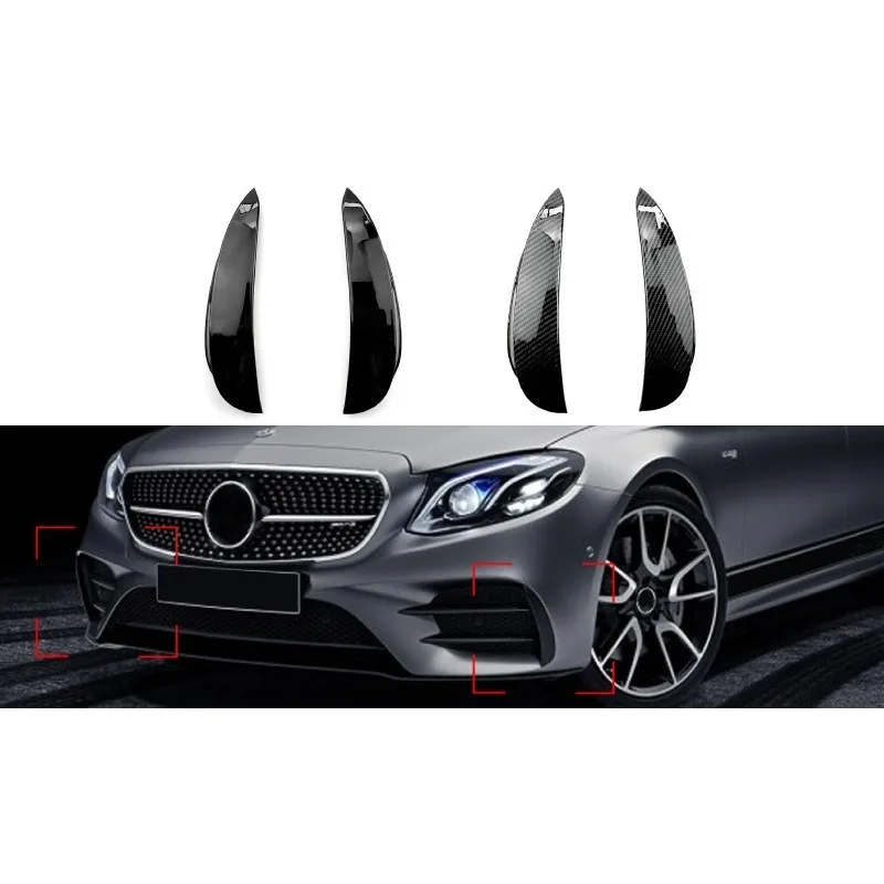 

For Mercedes Benz E Class E200L E300L W213 C238 E43 2016-2020 AMG Front Bumper Air Vent Cover Trim Carbon Exterior Tuning Parts