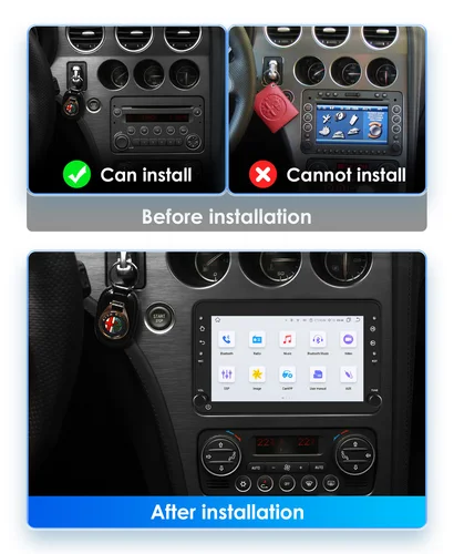 Imagen 2 del producto Hizpo Android Auto Radio para Alfa Romeo 159 Brera Spider Sportwagon Carplay Multimedia RDS GPS 2din Autoradio AI Voice 7862