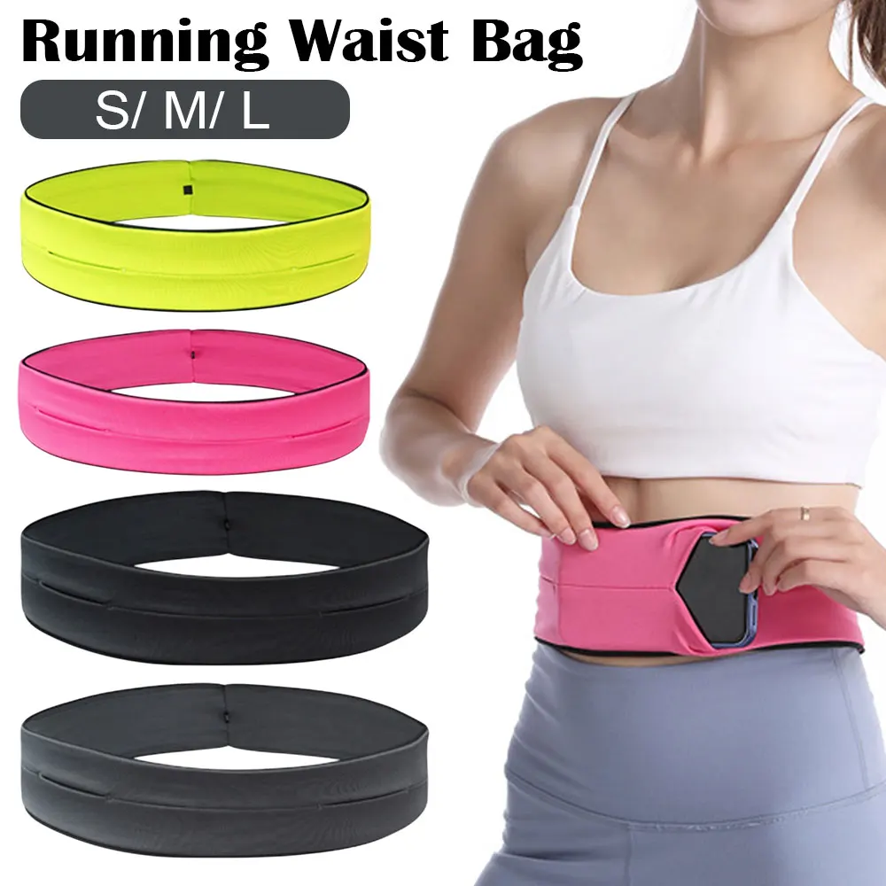 

Professional Running Waist Pack Invisible Anti-Theft Phone Waist Pack Large Capacity Lightweight Marathon with Lycra Stretch