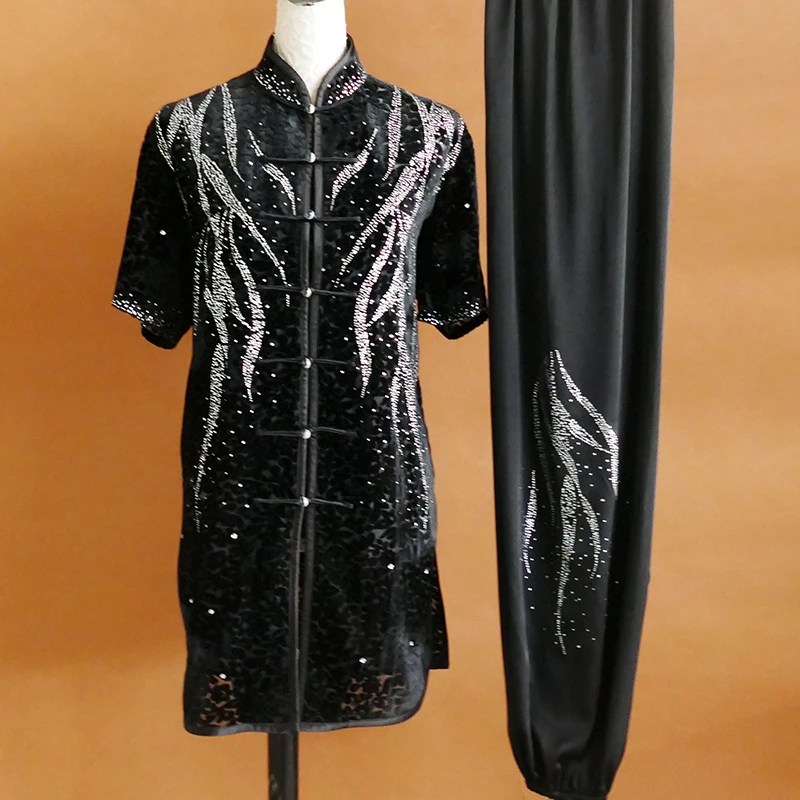 Custom Martial Arts Uniform Kung Fu Suit with Dragon Embroidery Southern Fist Long Fist Reinforced for KungFu Forms Competition