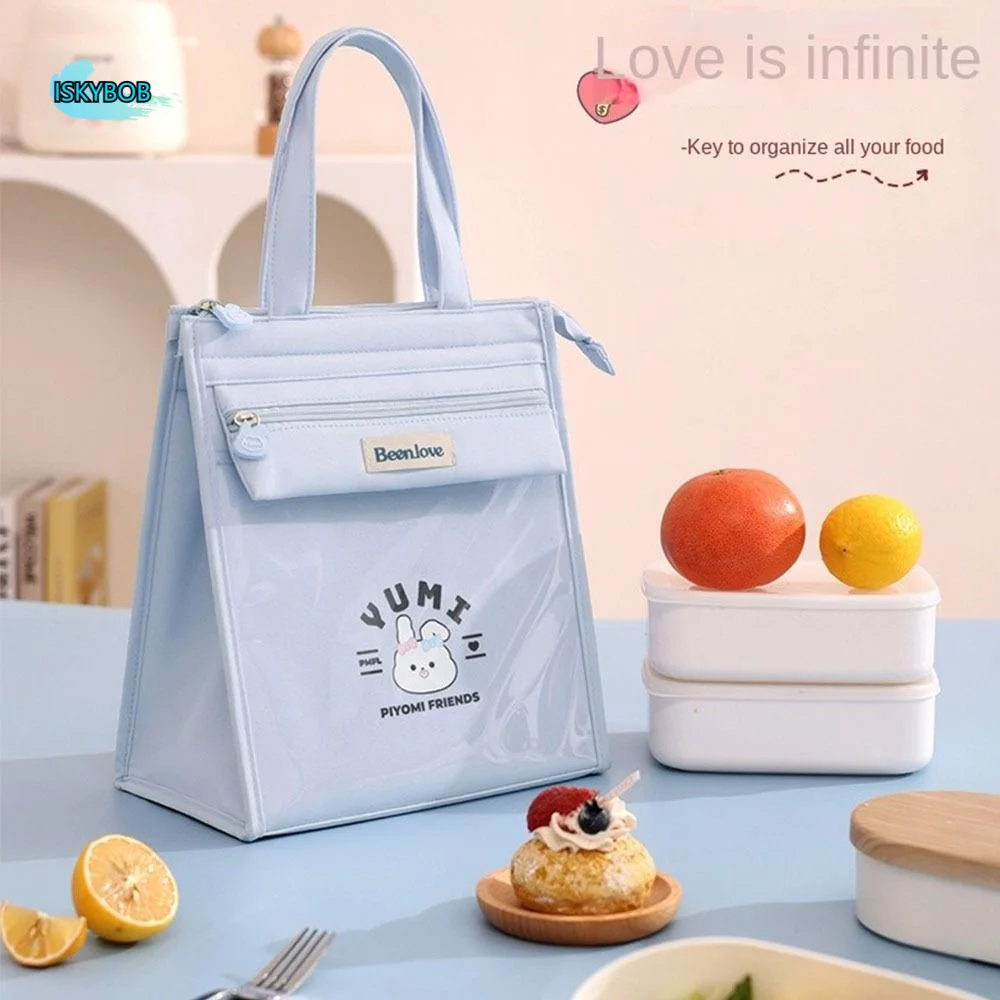 

Aluminium Foil Thermal Cute Lunch Bag Waterproof Portable Thermal Insulation Bag Insulated Large Capacity Food Storage Bag