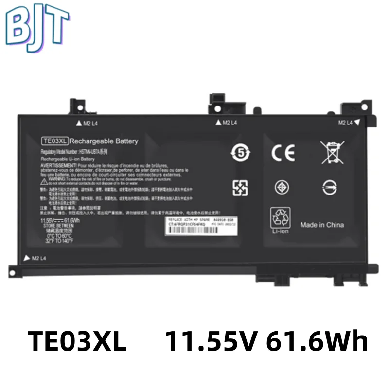 

11.55V 61.6Wh 5150mAh TE03XL Laptop Battery For HP OMEN 15-AX000 15-AX015TX 15-BC000 15-bc011TX HSTNN-UB7A 849570-541 849910-850