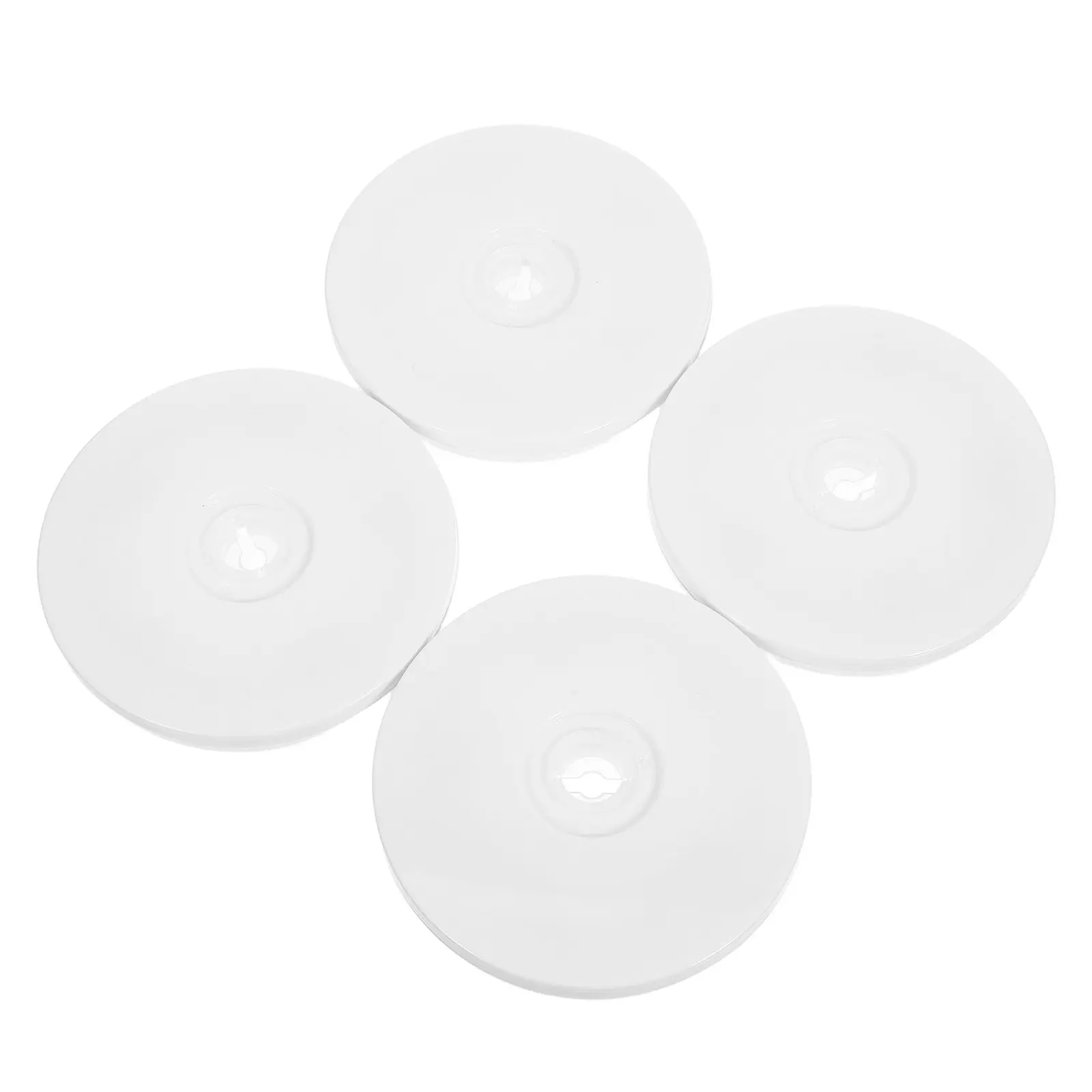 4Pcs Rotating Display Stand for Dining Table 360 Degree Swivel Turntable Base White Elegant Stable Lazy Susan Hardware Kitchen