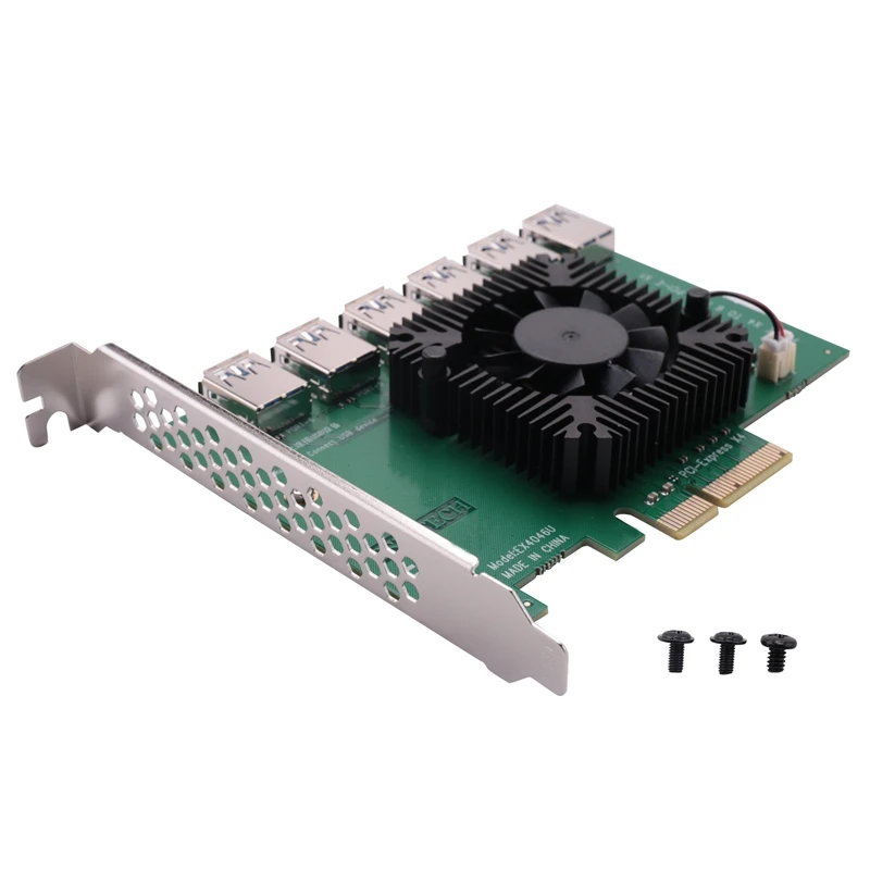 PCI Express Riser Card PCIE X4 1 To 6 PCIE Slot 4X To 16X Graphics Card Expansion Card For BTC Bitcoin Miner Mining