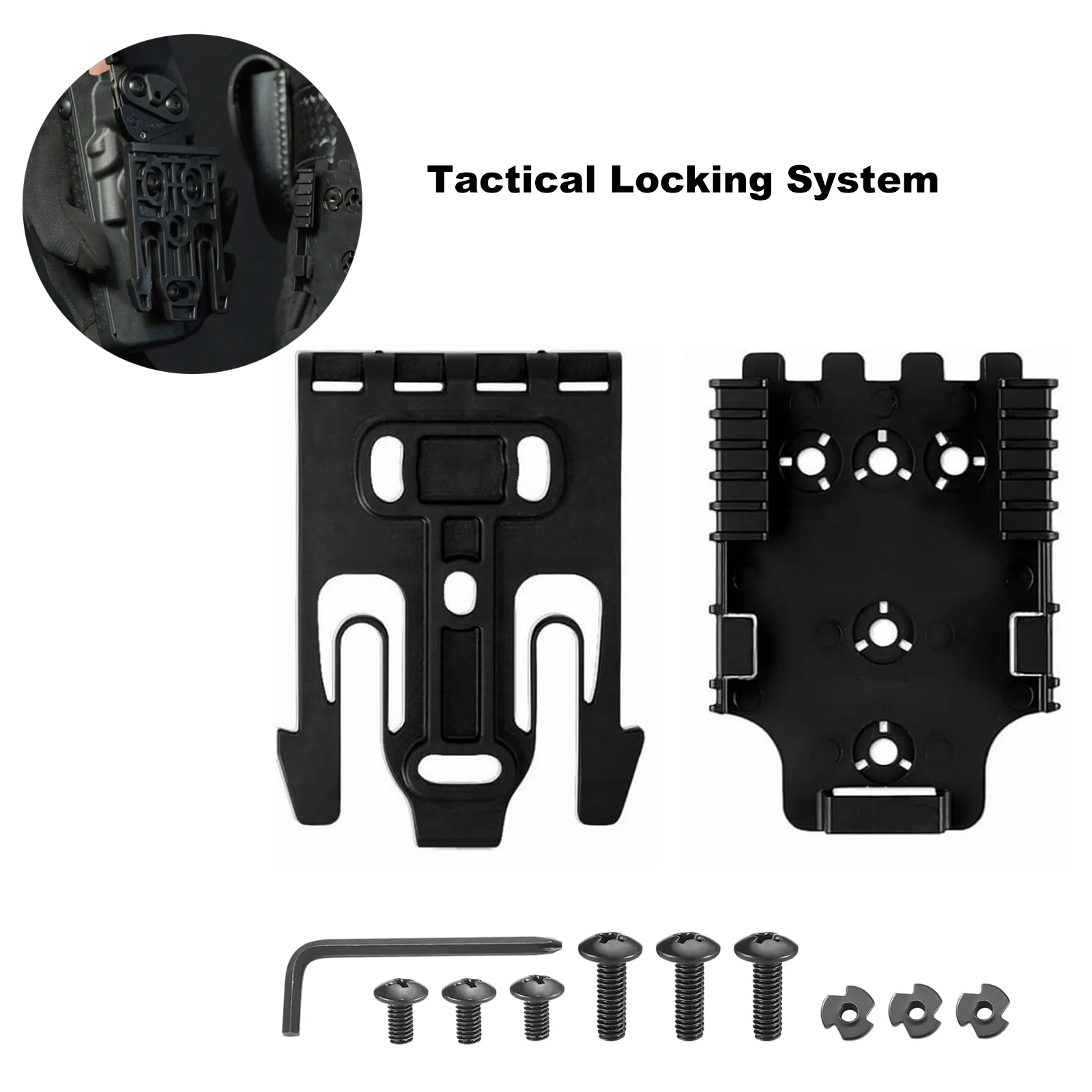 Tactical Locking System QLS 19 22 Kit Pistol Holster Belt Adapter Gun Quick Receiver&Fork Hunting Shooting Training Airsoft Gear