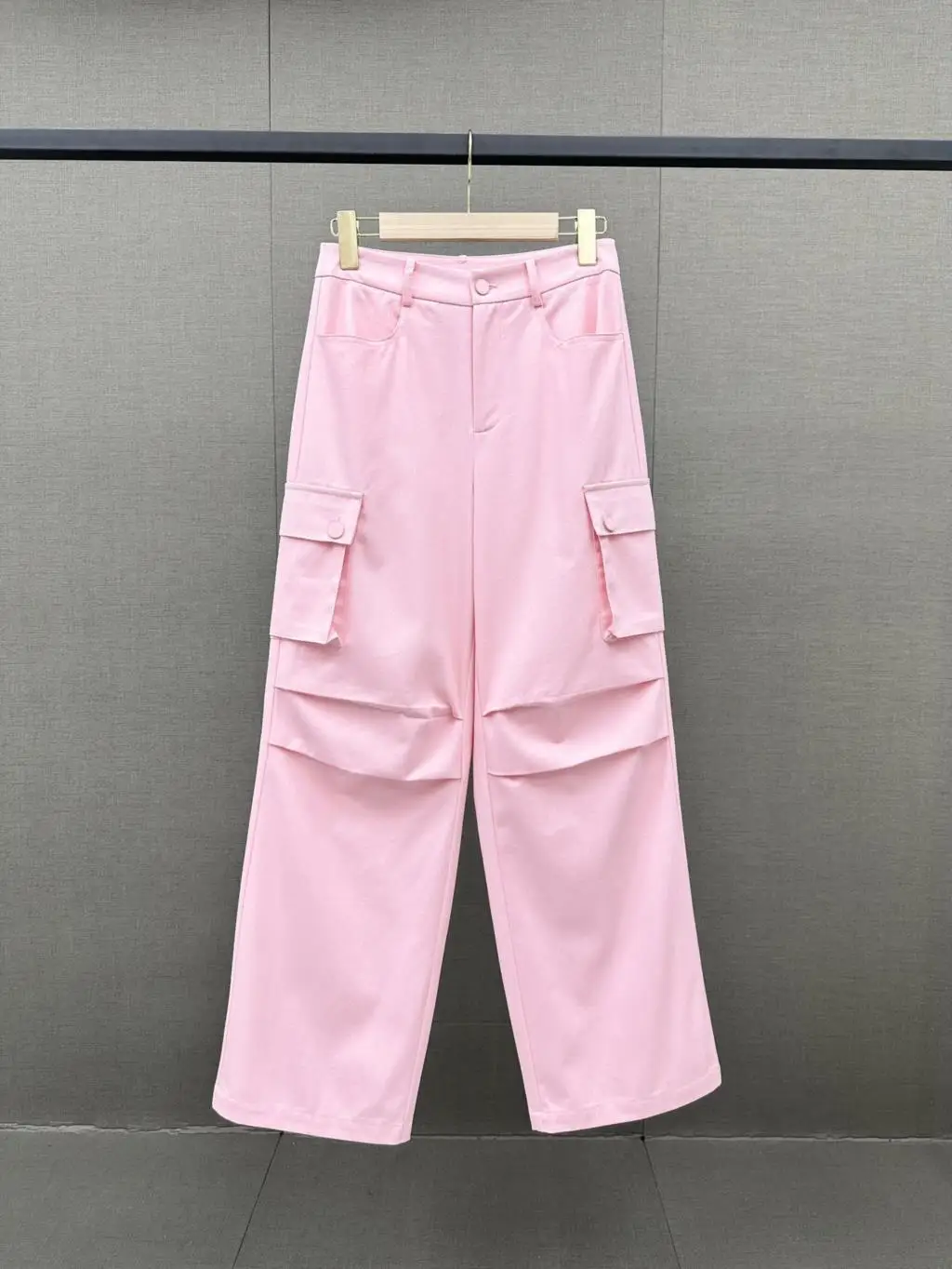 

2023 autumn women's new hot Pants Pocket Decoration High quality Fashion temperament Slim and thin Leisure versatile