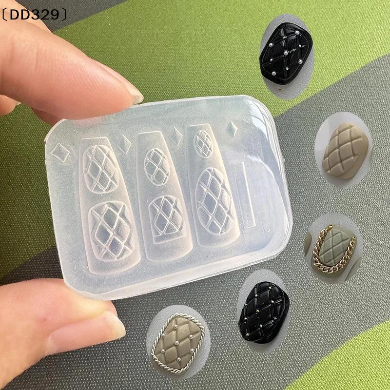 Silicone Nails Mold Plaid Bow  - Resin Art Templates Free recension och pris