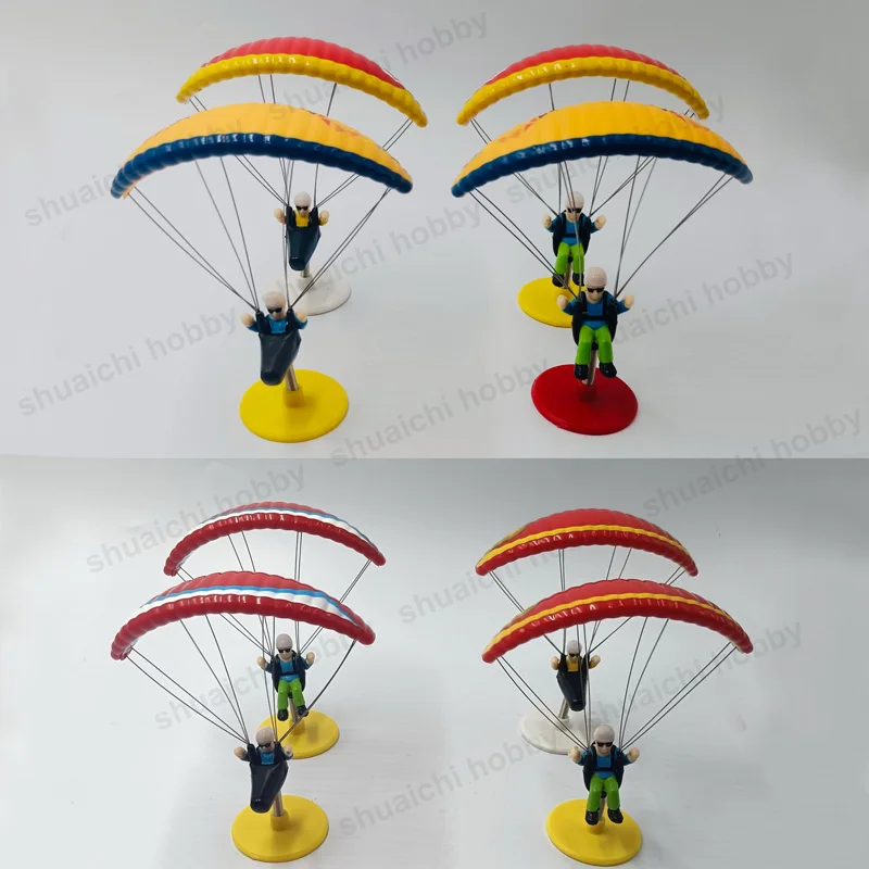 1PC Model Paraglider Pendant Sit Bag/Single Person Type Parachute Car Ornaments DIY Handmade GlidingToys for Souvenir Decoration