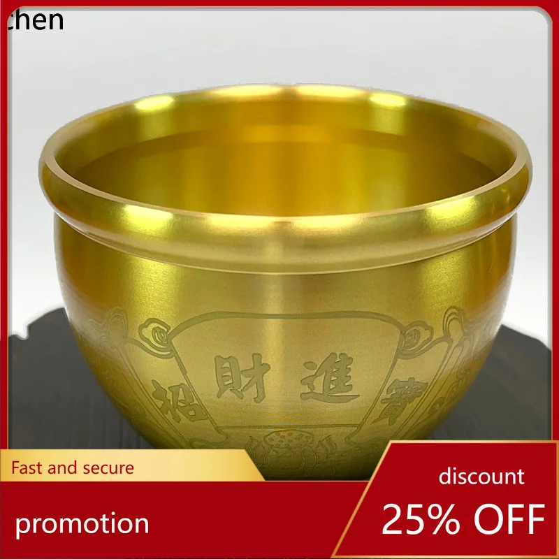 CZ Brass Fortune and Treasure Jar, Hundred Blessings  Personalized Creative Home Office Living Room Desktop Ornament Craft Gift