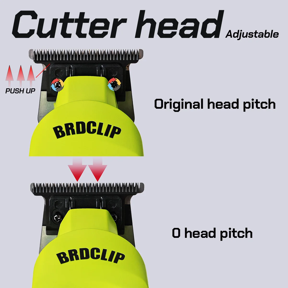 Professional BRDCLIP BRD107 8000RPM High Power Motor Hair Trimmer Powder metallurgy steel fixed ceramic moving blades With base