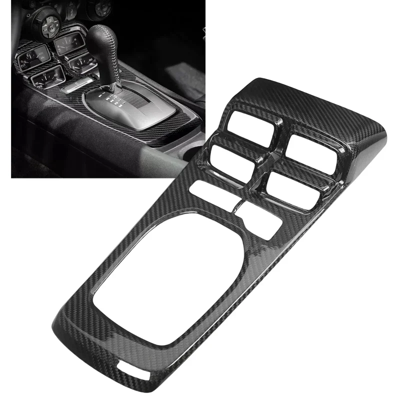 

For Chevrolet Camaro Real Dry Carbon Fiber 10-2015 Interior Central Control Gear Shift Panel Cover Trim Modification Accessories