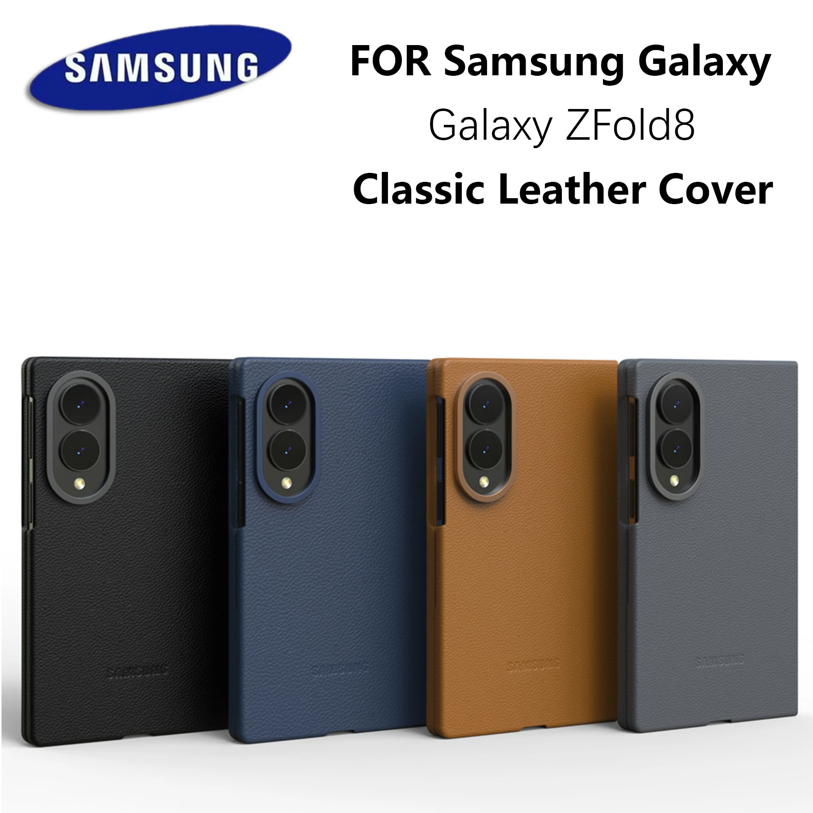 Für Samsung Galaxy Zfold 8 ZFold8 Z Fold8 dünne, stoßdämpfende Business-Handyhülle aus Leder, geeignete Rückabdeckung.