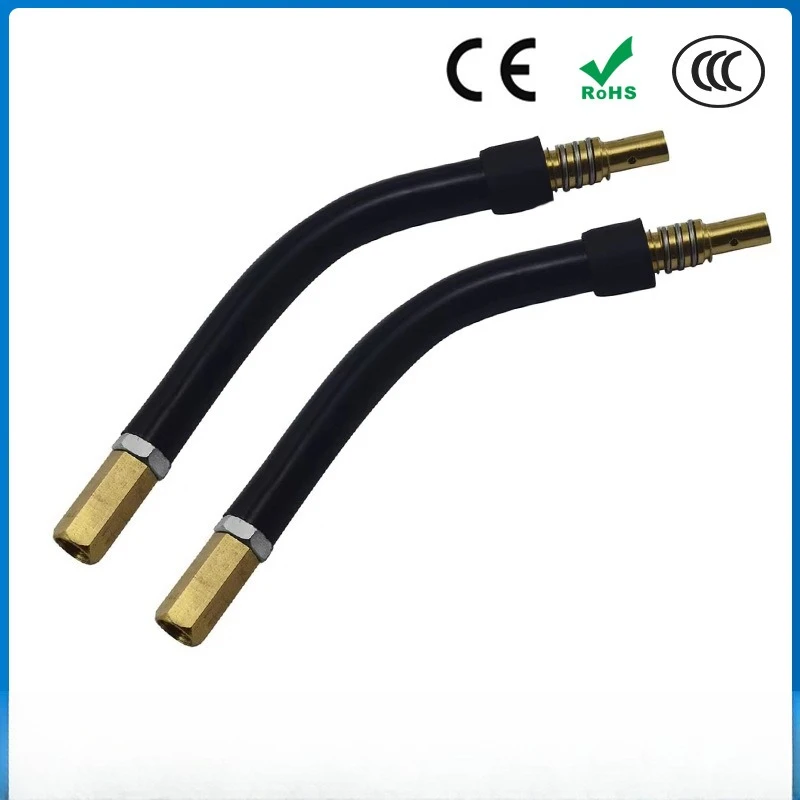 

Сварочная горелка MB15AK MIG с изогнутым шлангом, 2 изогнутых соединительных трубки, запасные части для газозащитных сварочных аппаратов