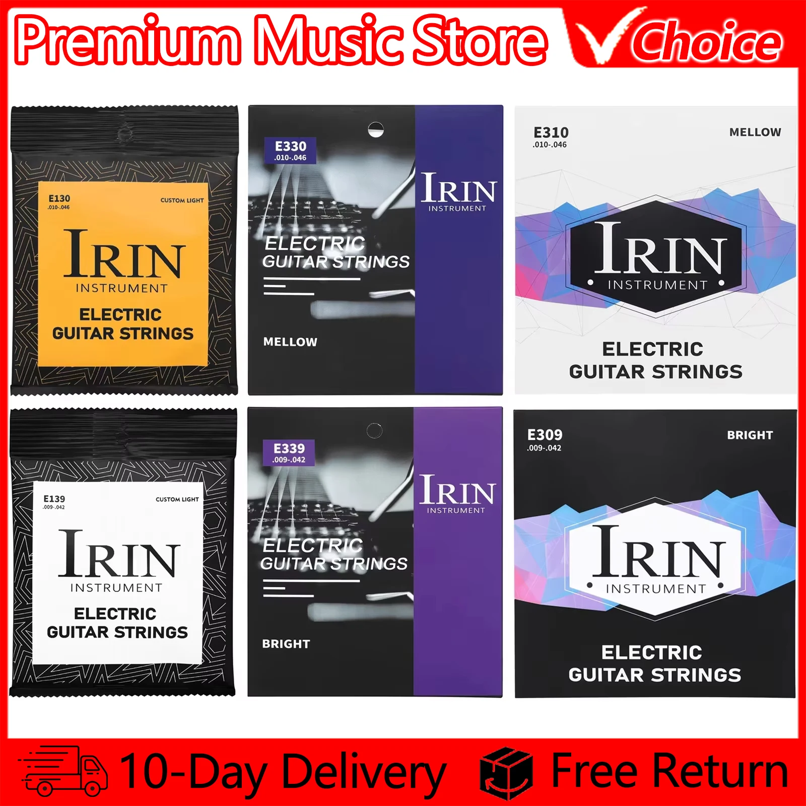 IRIN Elektrische Gitarre Saiten High Carbon Stahl Kern Rostschutz PVD Ionen Beschichtung Elektrische Gitarre Saiten Gitarre Zubehör Teile