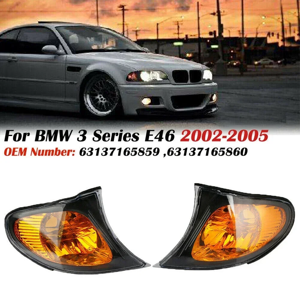 

Угловые фонари для BMW E46 для BMW 325xi 4-дверные 2002-2005 угловые фонари 2 шт. желтые высококачественные пластиковые профессиональные