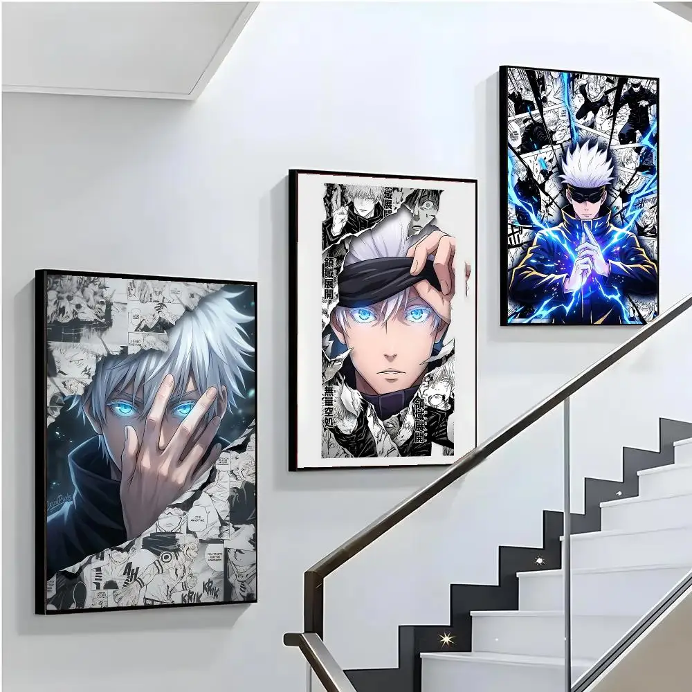 J-Jujutsu K-Kaisen G-Gojo Poster HD Wall Art Wall Stickers Home Living Room Bedroom Bar Office Decor Prints