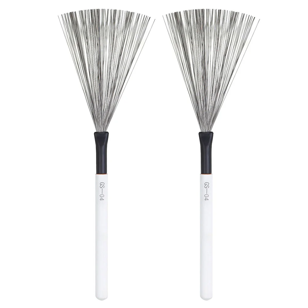 

2 Pcs Drum Brush Instrument Accessories Jazz Steel Wire Wood Stick Special for Drums