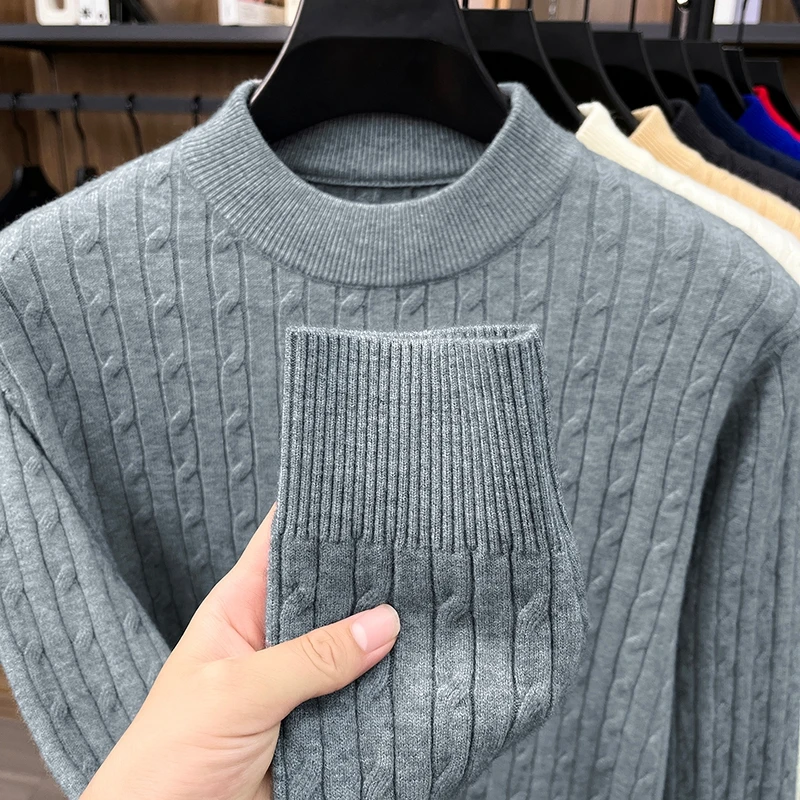 Neuer Winter-Pullover der Modemarke aus Samt, warm und bequem, Herrenbekleidung, Original-Welpen-Stickerei, koreanische Version, Pullover – Detail 9