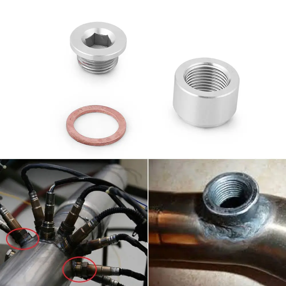 Automotive oxygen sensor notch nut curve cutout nut, inner wire plug M18 * 1.5 welded nut connector