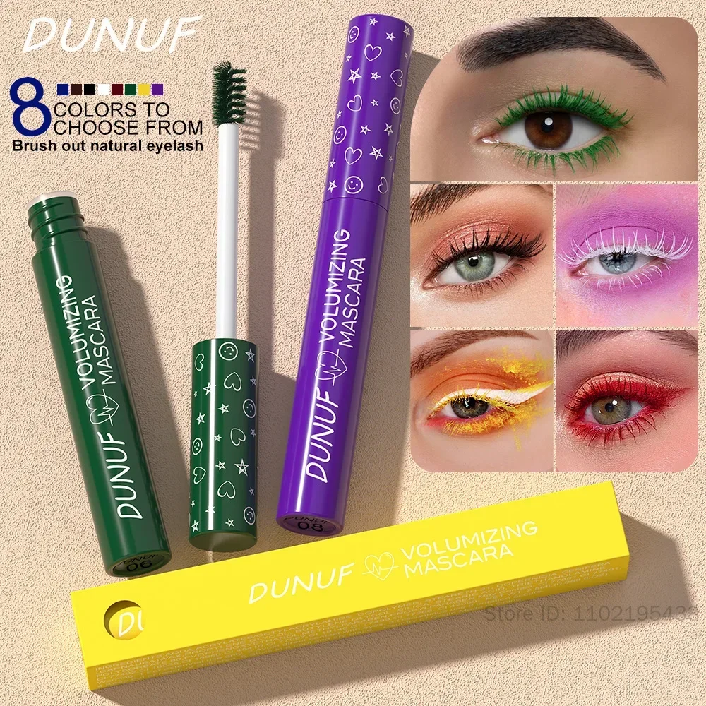Colorful Curling Mascara Stage Makeup Waterproof Green Mascara Cream Blue Purple Curling Lengthen Quick Dry Eyelashes Extension