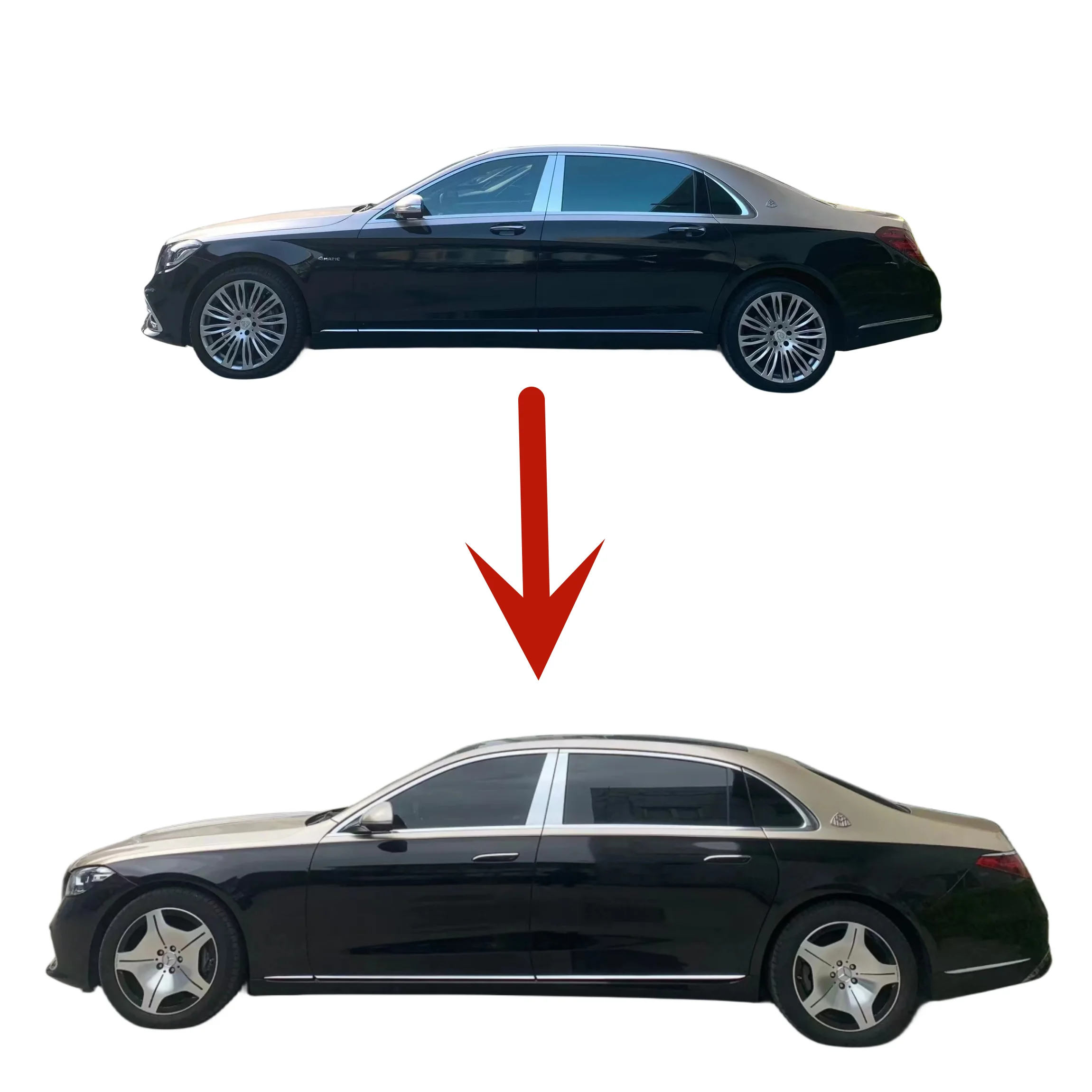 Car Accessories W221 Upgrade To W223 Body Kits for Mercedes Benz S Class W222 Facelift To 2021 Maybach Model Look