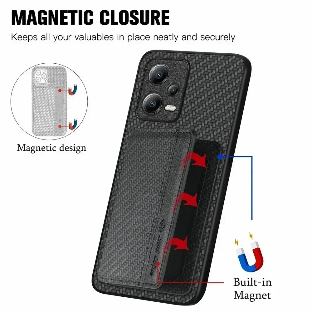 Skórzane etui na karty z technologią RFID do telefonów Motorola Moto Edge 60 Pro, 50 Fusion, 50 Neo, 70 Fusion, G86 Power, G85, G66J, G57, G56, G34, G37, G77 5G. — zdjęcie produktu 3