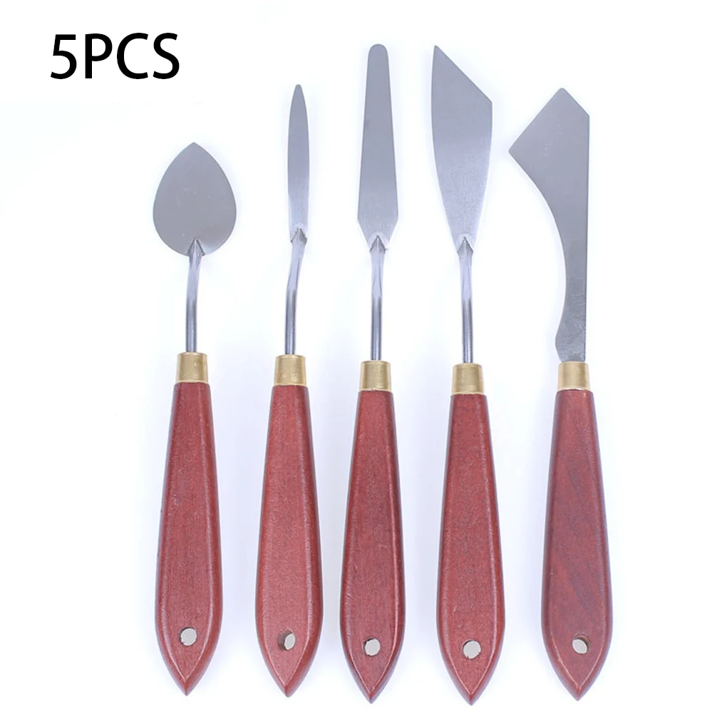 Painting Mixing Scraper Stainless Steel Art Spatula Slicer Drawing Accessory